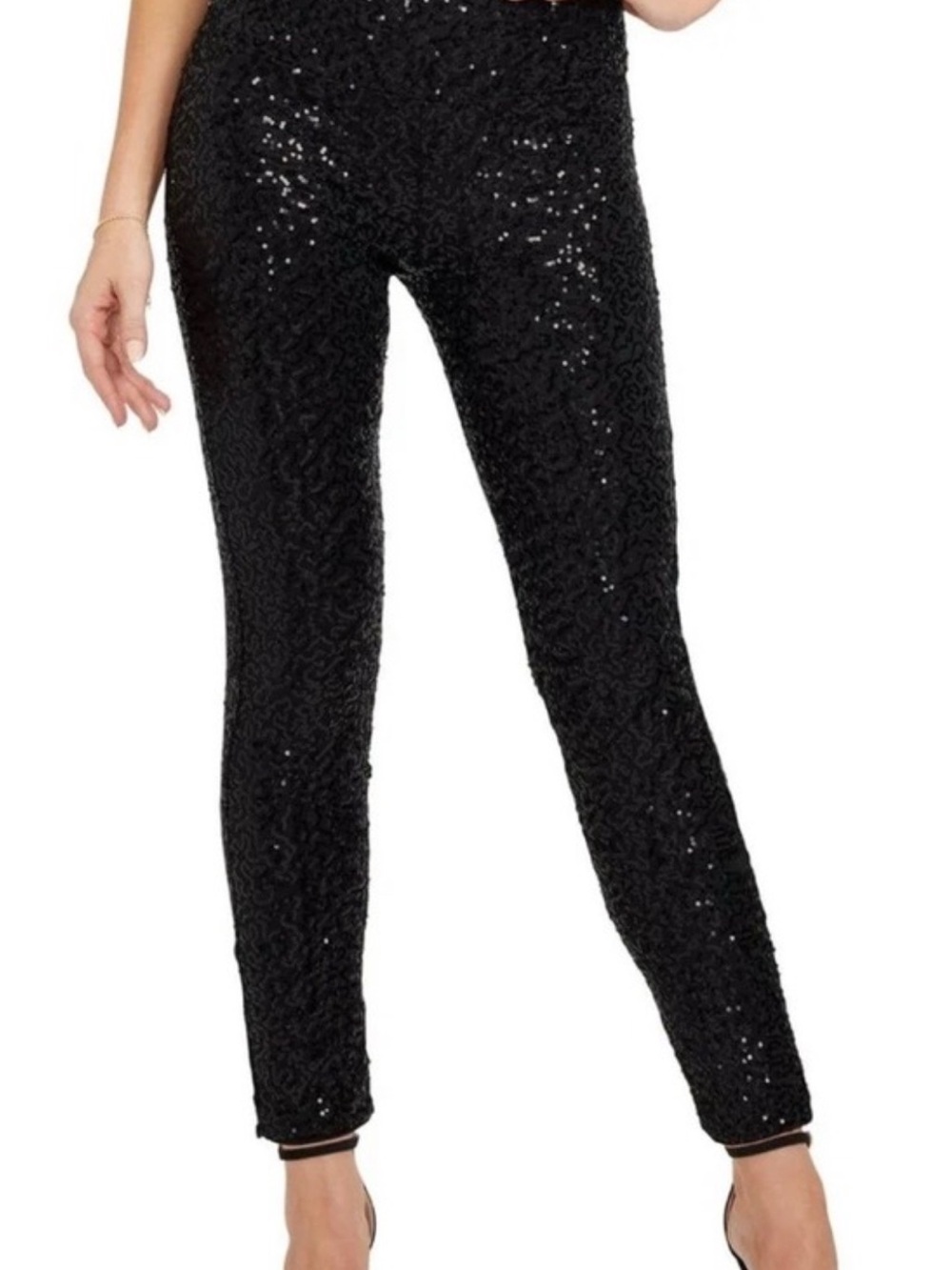 Tipsy Elves Black Sequin Skinny Pants